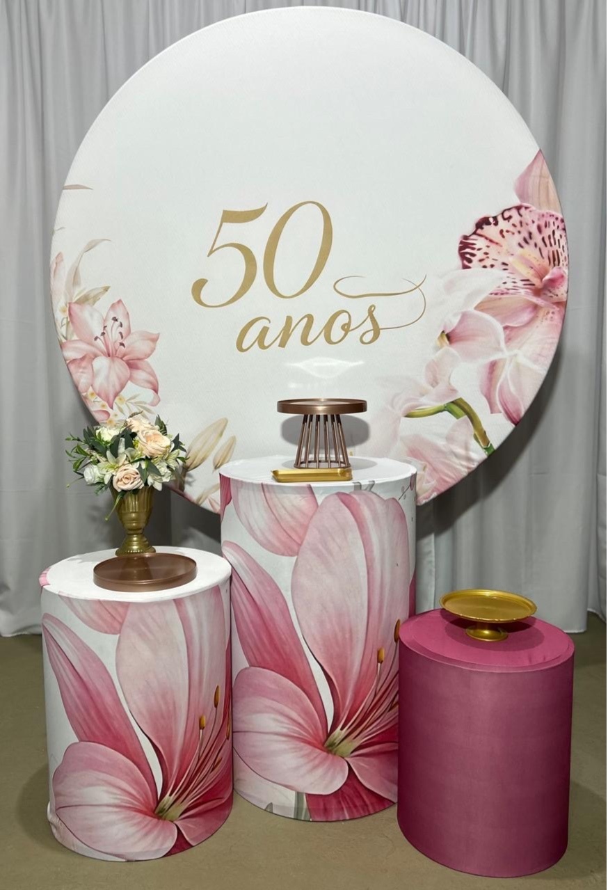 Kit Básico 50 Anos Rosa E Pink - A FESTA E DECORAÇÃO