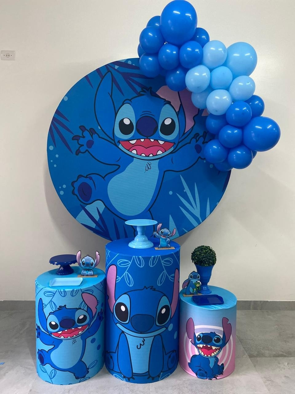 Kit Completo Stitch Azul  - A FESTA E DECORAÇÃO