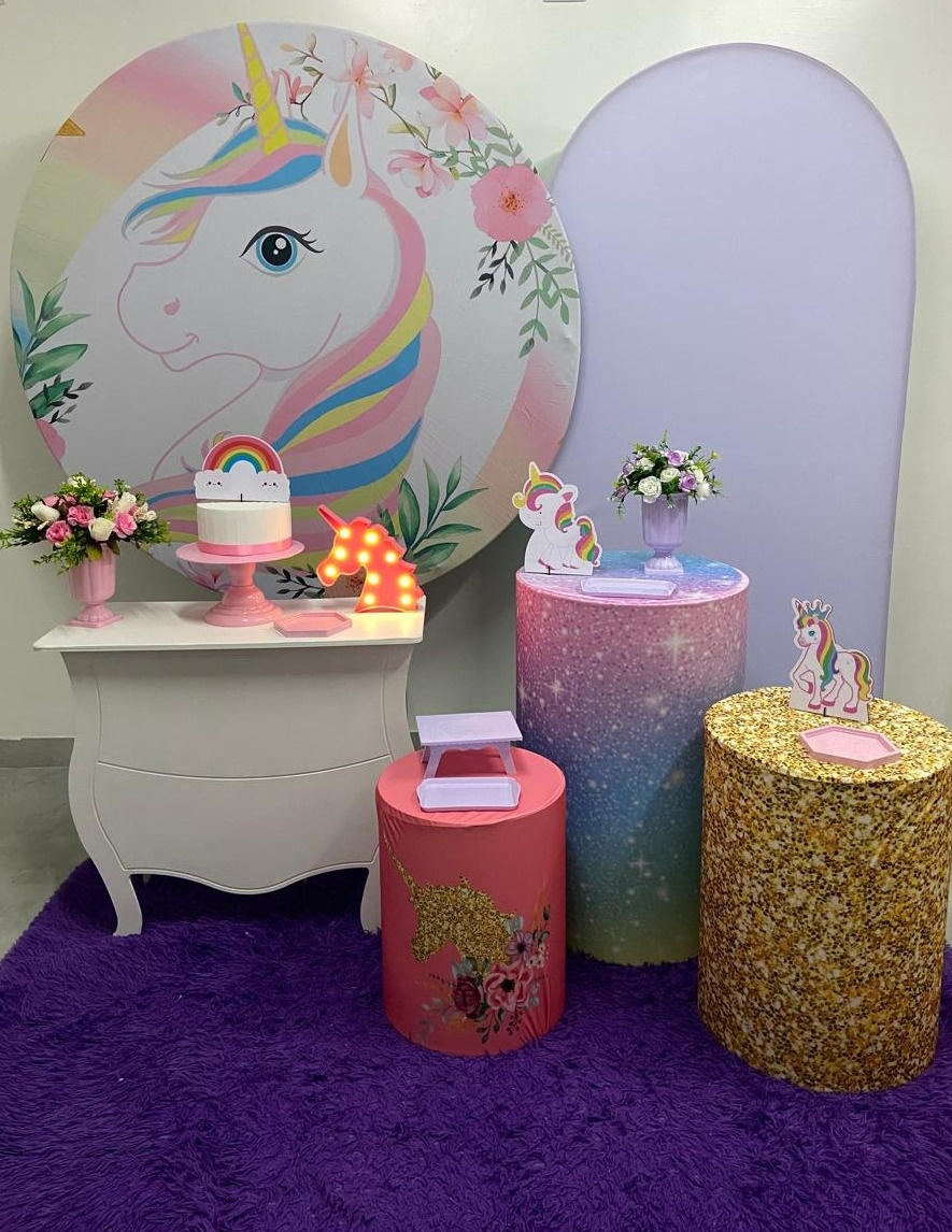  Unicórnio Floral Kit Luxo - A FESTA E DECORAÇÃO