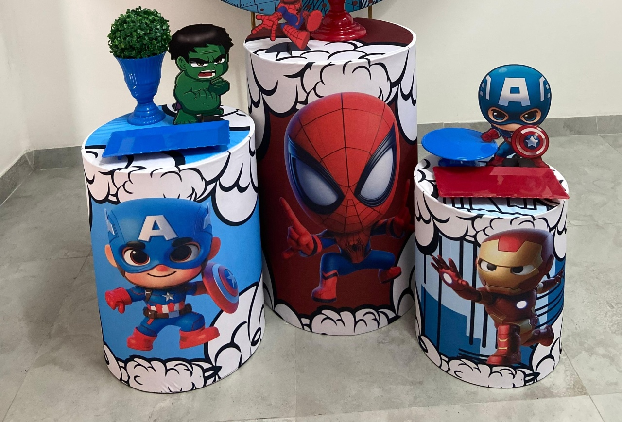  Kit Capa Cilindro Herois Baby - A FESTA E DECORAÇÃO