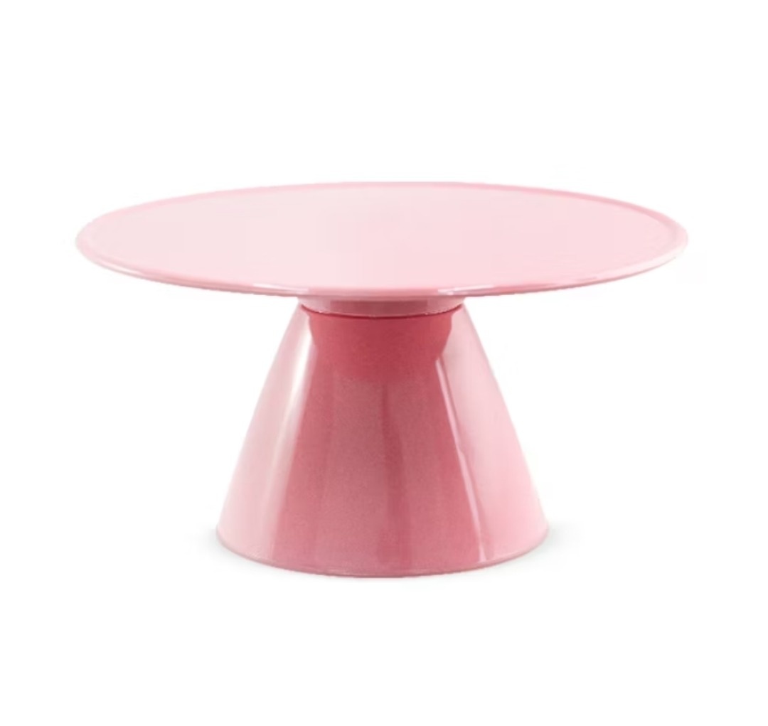 Bandeja Alta Cone 22Cm Rosa Gloss - A FESTA E DECORAÇÃO