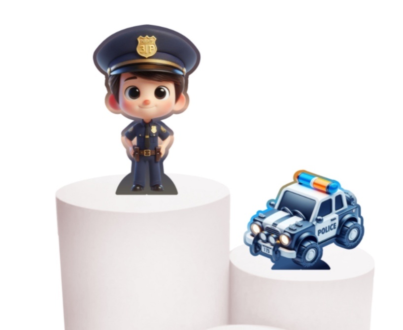 Display Policia 20Cm - A FESTA E DECORAÇÃO