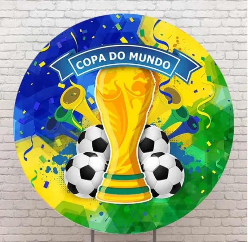 Capa Painel 50X50  Copa Brasil Futebol  - A FESTA E DECORAÇÃO