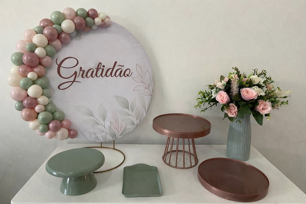Kit Festa Na Mesa M Gratidão Rose Gold E Verde Oliva  (Cópia) - A FESTA E DECORAÇÃO