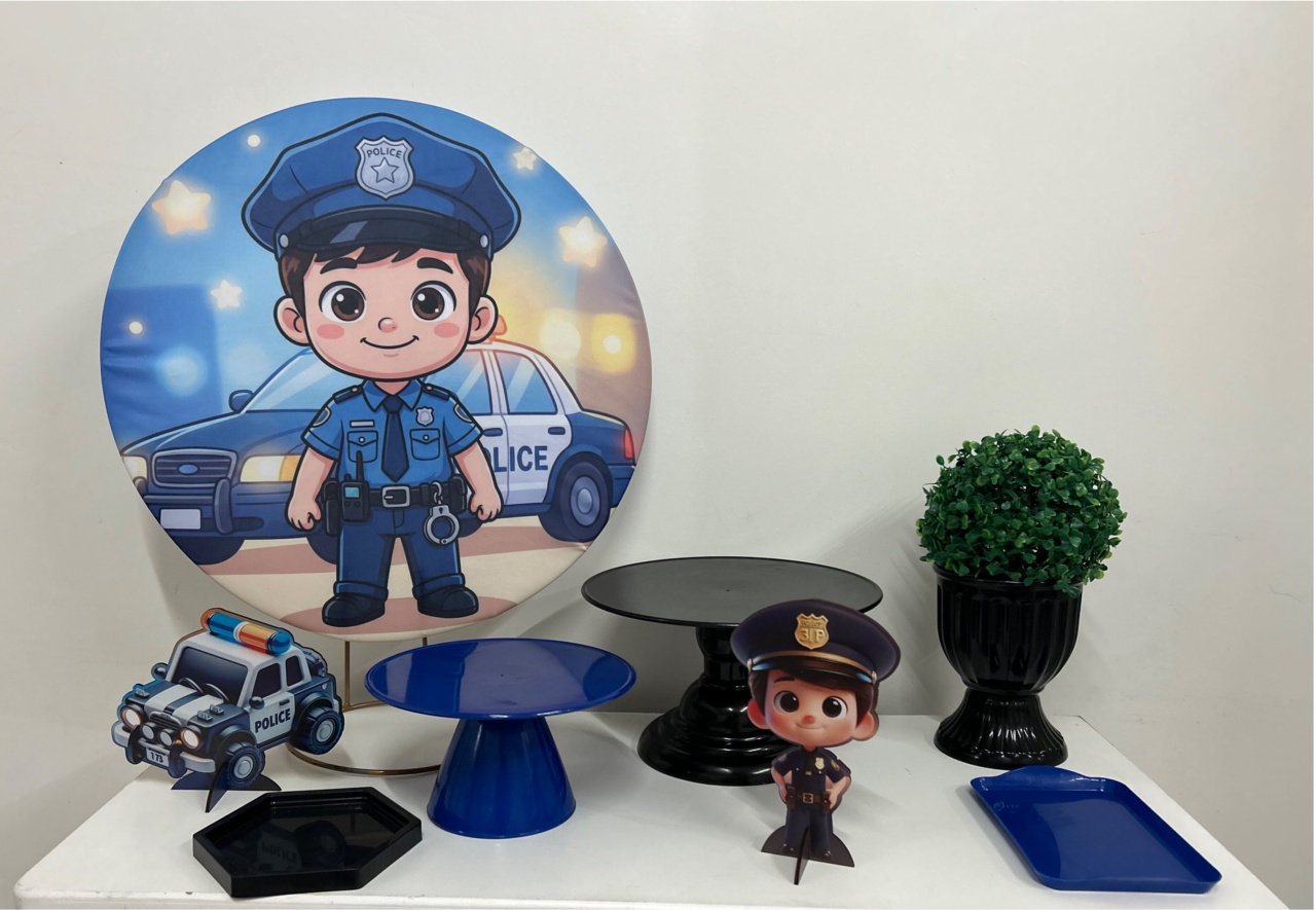 Polícia Festa Na Mesa P - A FESTA E DECORAÇÃO