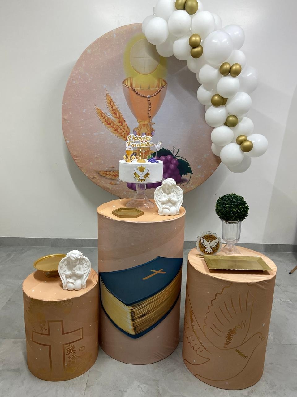 Kit Básico Cálice Bege  - A FESTA E DECORAÇÃO