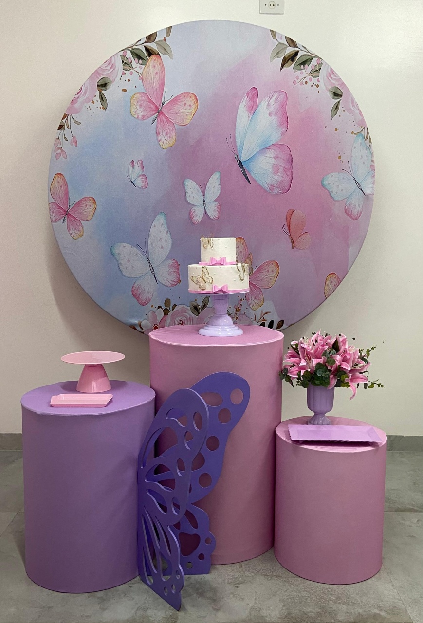 Kit Básico Borboleta Rosa - A FESTA E DECORAÇÃO