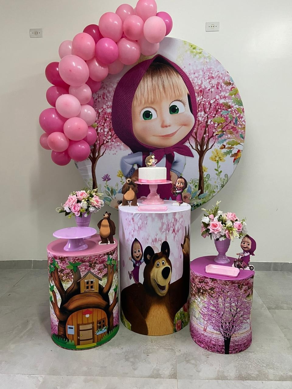 Kit Completo Com Balão Masha E O Urso  - A FESTA E DECORAÇÃO