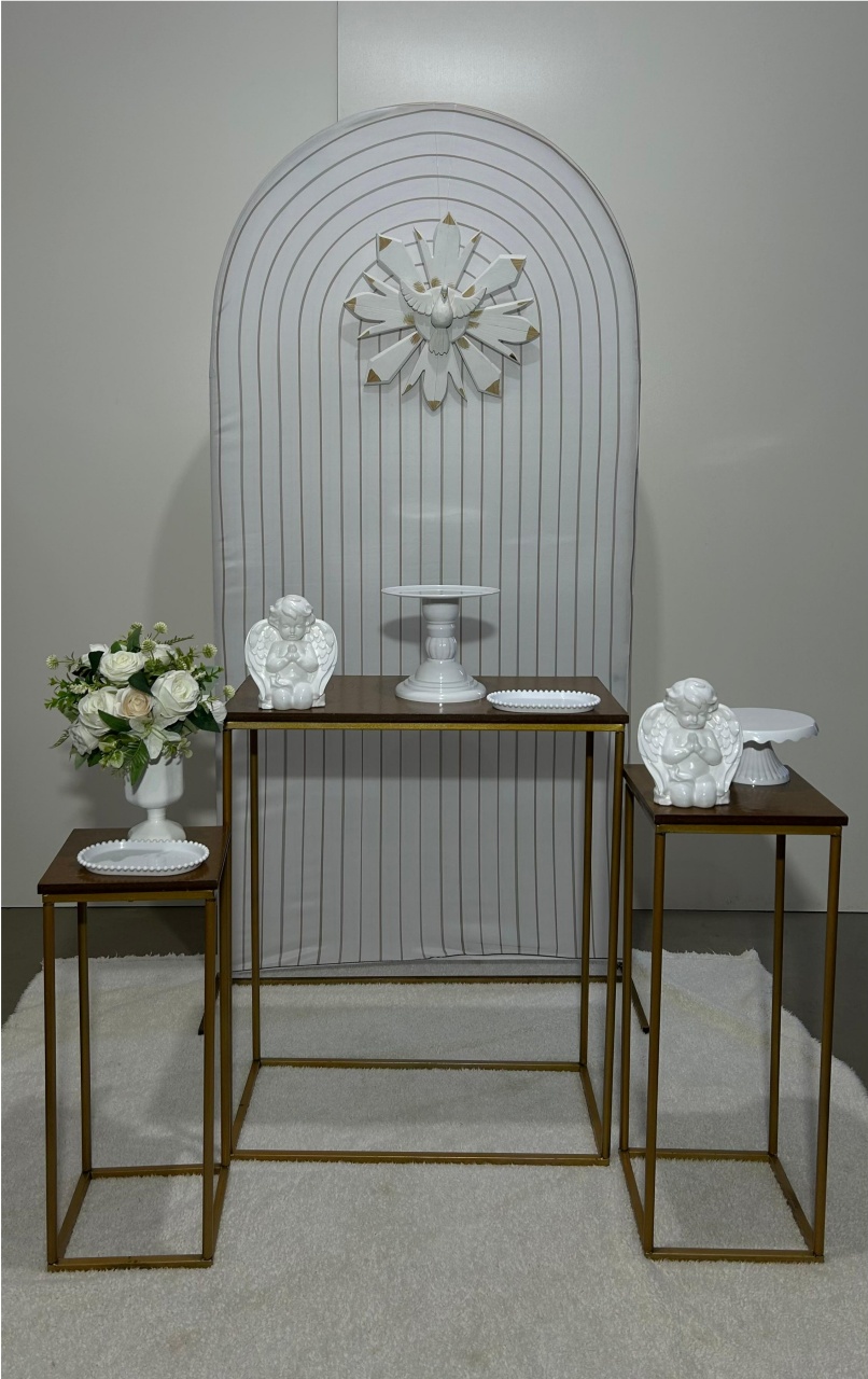 Espírito Santo Kit Branco Com Mesas Retangular - A FESTA E DECORAÇÃO