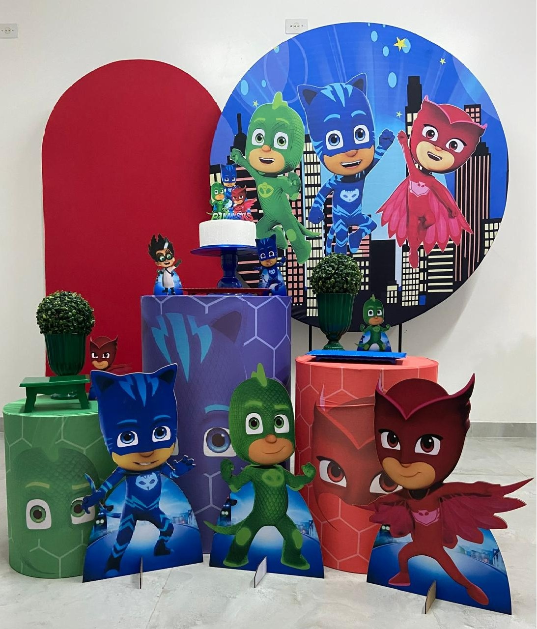 Kit Completo Com Romano Pj Mask  - A FESTA E DECORAÇÃO