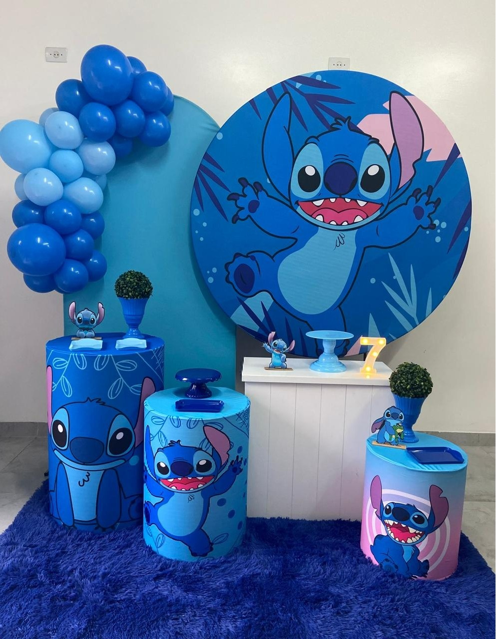 Stitch Azul Kit Super Luxo - A FESTA E DECORAÇÃO