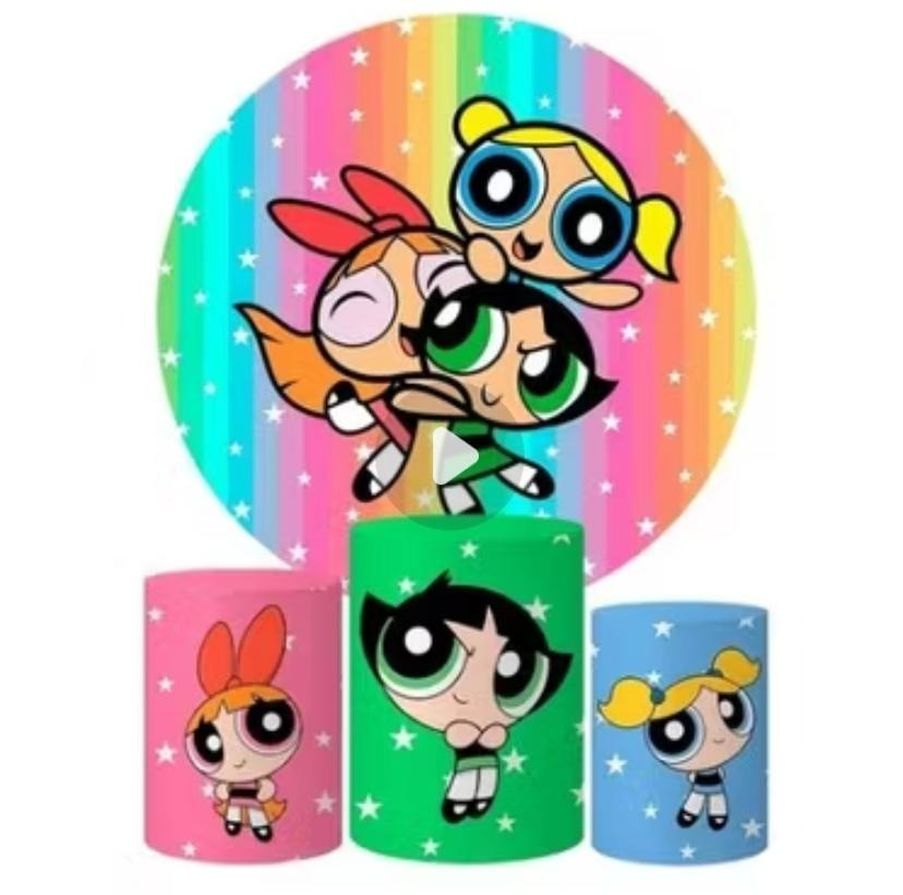 Meninas Super Poderosas Kit Capas  - A FESTA E DECORAÇÃO