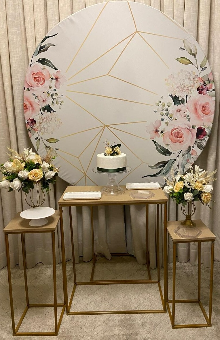 Kit Completo Floral Verde E Rosa  - A FESTA E DECORAÇÃO