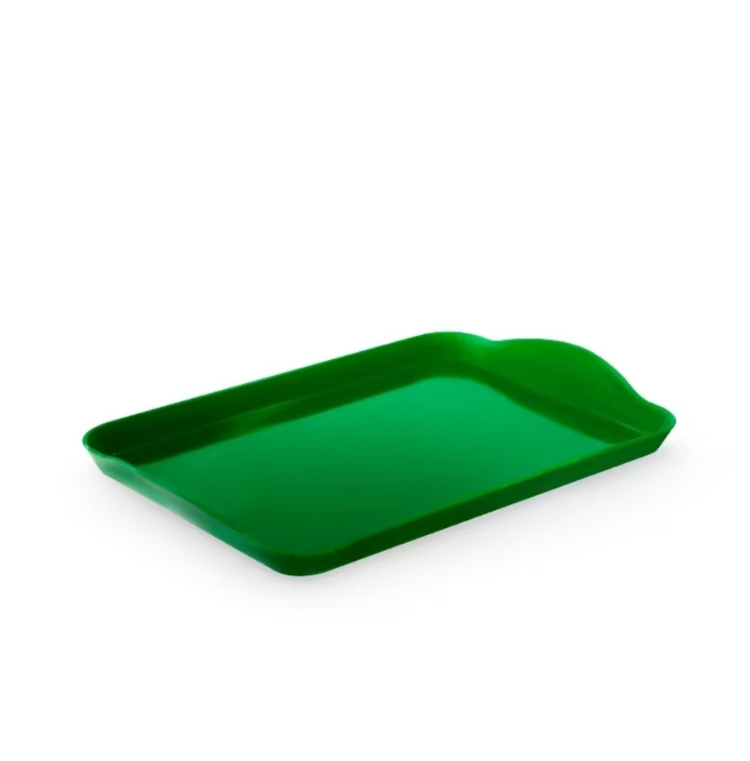 Bandeja Baixa Retangular Verde Bandeira 20X13 - A FESTA E DECORAÇÃO