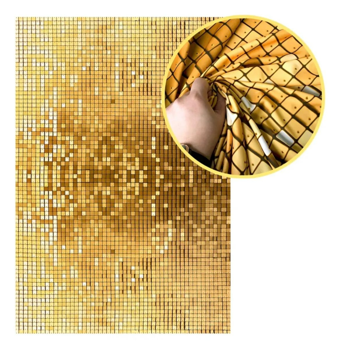 Capa Painel Retangular Sublimado Dourado 1,50X 2,20 - A FESTA E DECORAÇÃO