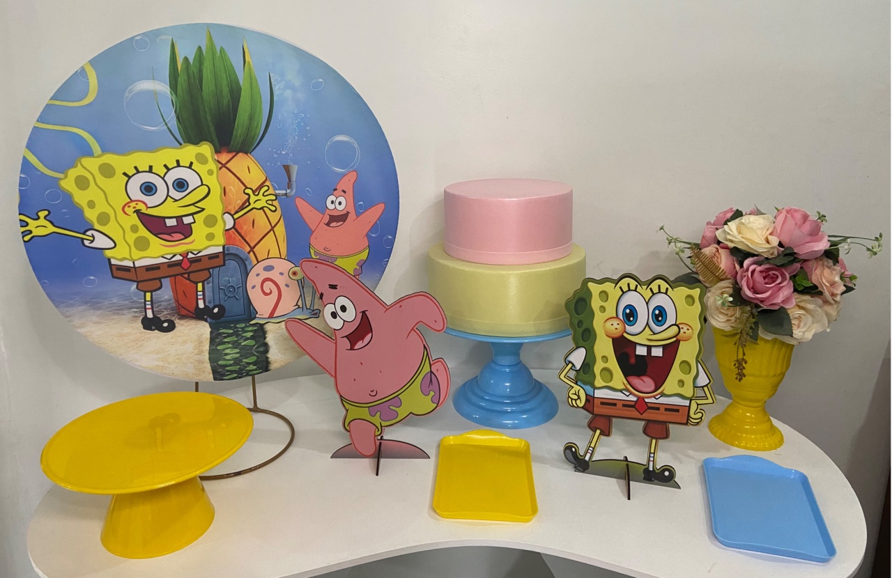 Kit Festa Na Mesa M Bob Esponja Menina - A FESTA E DECORAÇÃO