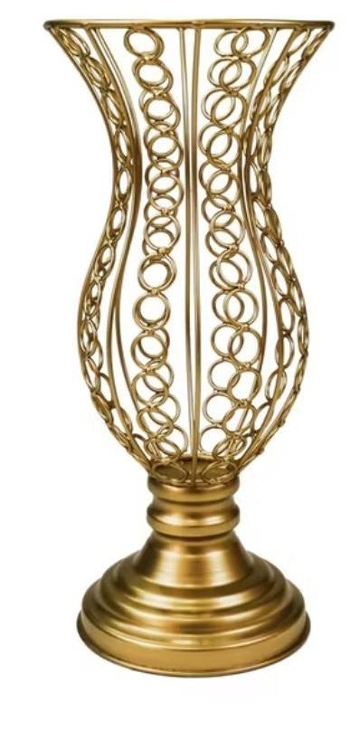 Vaso Argola Metal - A FESTA E DECORAÇÃO