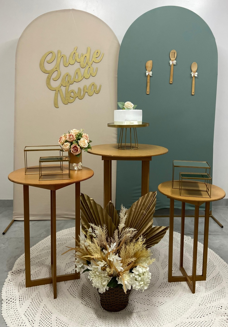 Cha de Casa Nova Kit Painel Verde  E Bege  - A FESTA E DECORAÇÃO