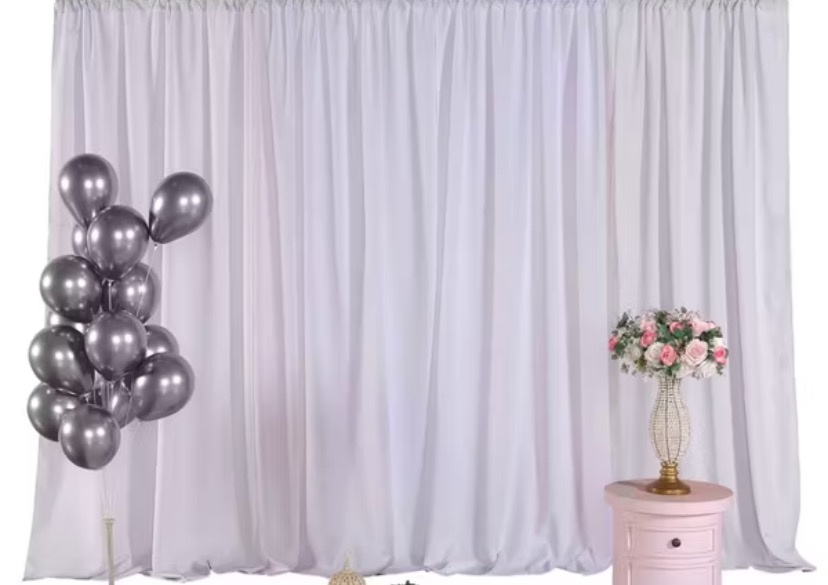 Cortina  Oxford Branca  A2,5 X  L1,4 - A FESTA E DECORAÇÃO