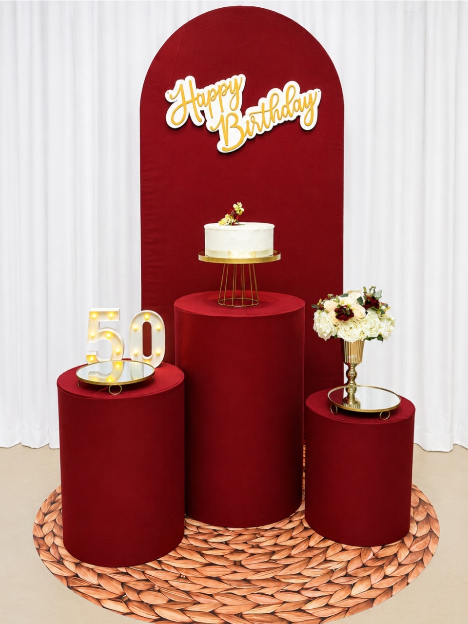 Kit Completo Luxo Marsala - A FESTA E DECORAÇÃO