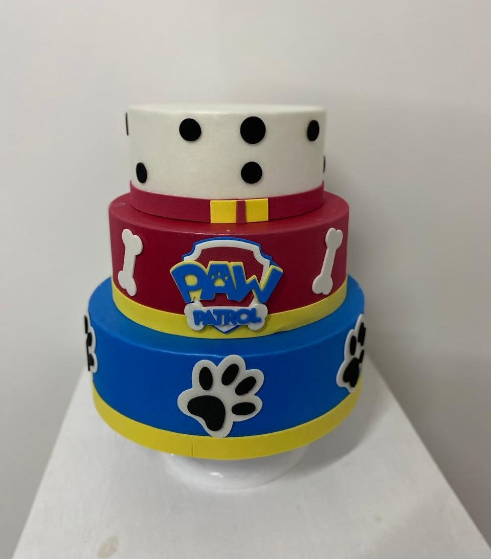Bolo Fake Patrulha Canina 3 Ou 2 Andares - A FESTA E DECORAÇÃO