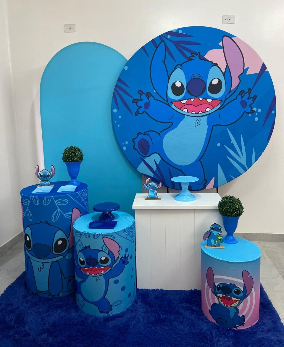 Stitch Azul Kit Luxo - A FESTA E DECORAÇÃO
