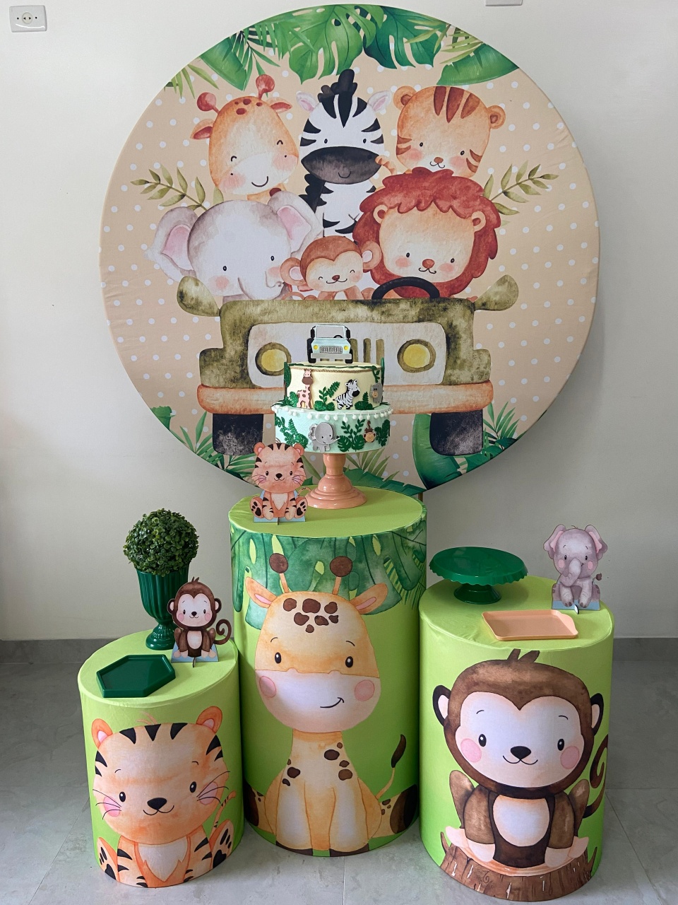 Kit Básico Safari Aquarela  - A FESTA E DECORAÇÃO