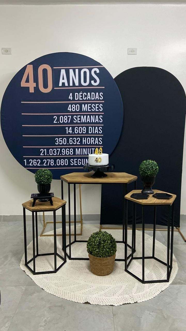 40 Anos Masculino Kit Luxo - A FESTA E DECORAÇÃO