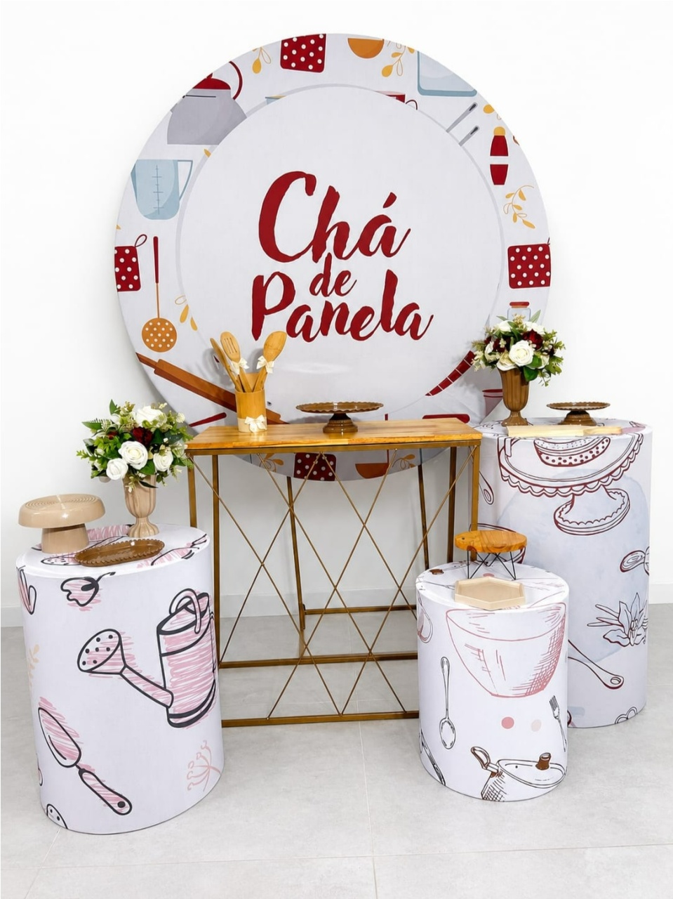 Chá de Panela Vermelho Kit Luxo - A FESTA E DECORAÇÃO