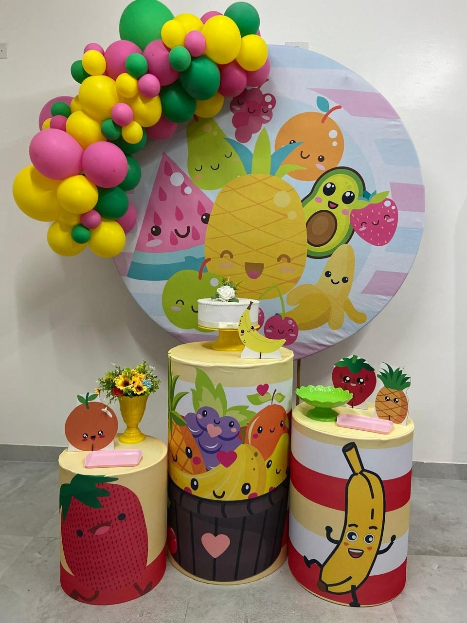 Kit Completo Com Balões Frutas  - A FESTA E DECORAÇÃO