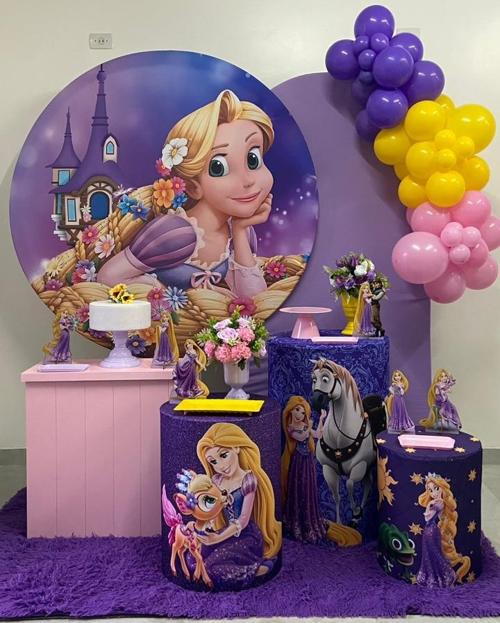  Rapunzel Enrolados Kit Super Luxo - A FESTA E DECORAÇÃO