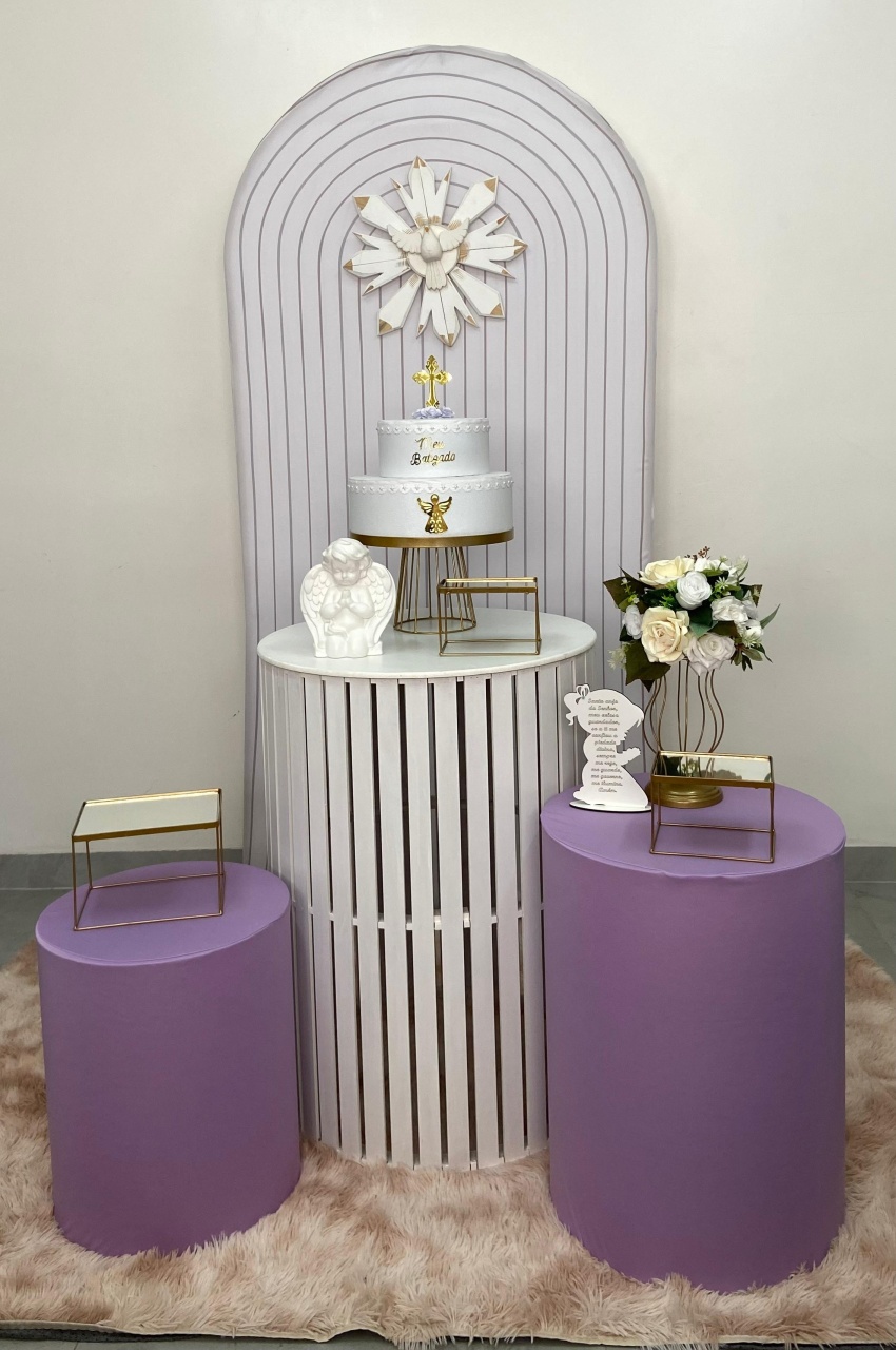 Espirito Santo Kit Romano Portal Com Lilas Super Luxo - A FESTA E DECORAÇÃO
