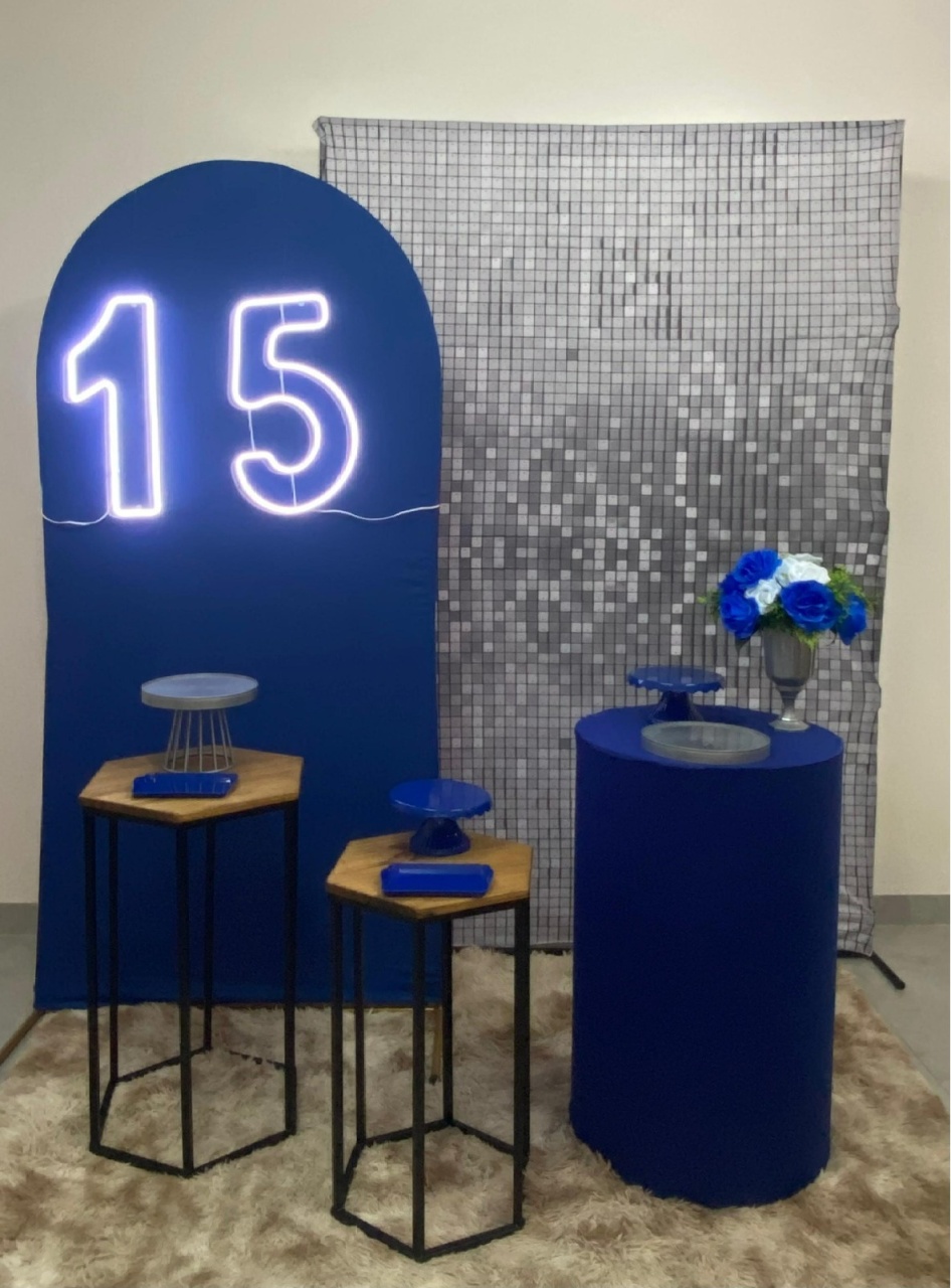 Kit Luxo Azul Com Prata Masculino - A FESTA E DECORAÇÃO