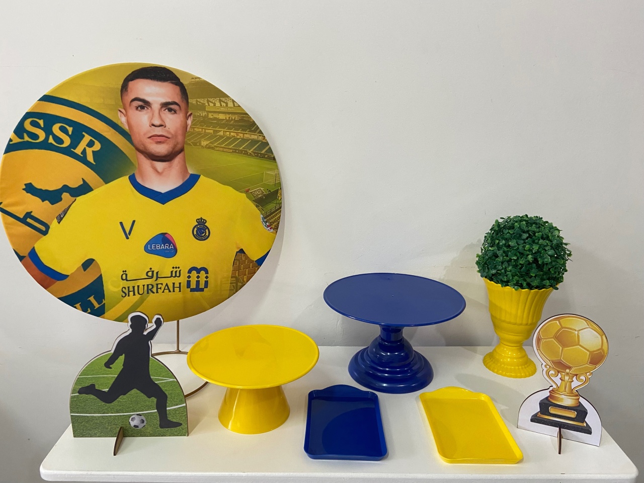 Kit Festa Na Mesa P Cristiano Ronaldo Futebol  - A FESTA E DECORAÇÃO