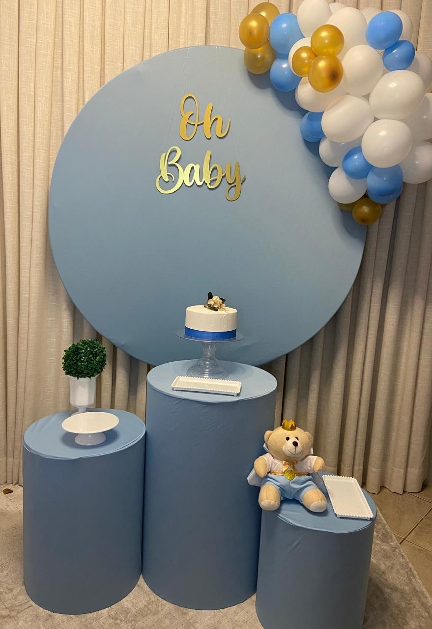 Kit Completo Com Balões Azul Bebê - A FESTA E DECORAÇÃO