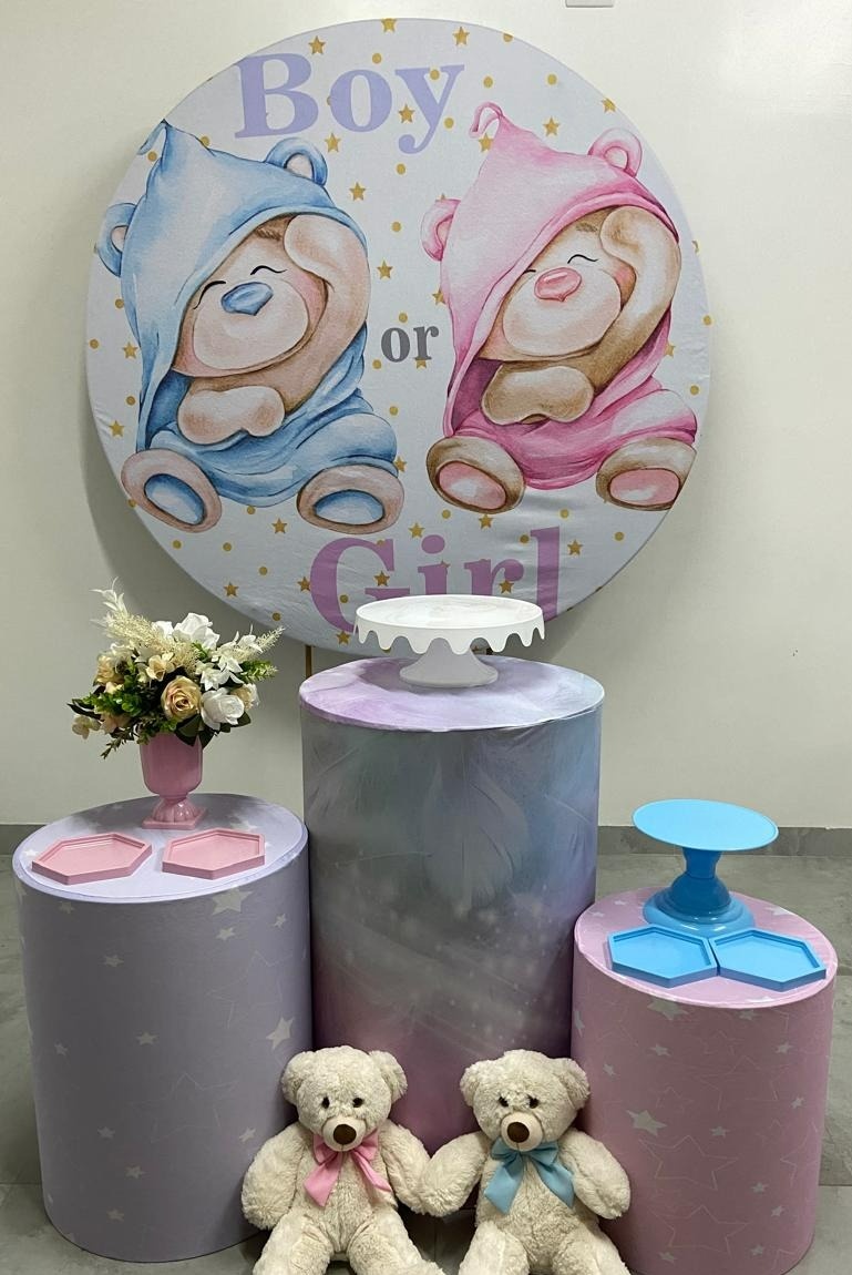 Kit Básico Boy Girl Azul E Rosa   - A FESTA E DECORAÇÃO