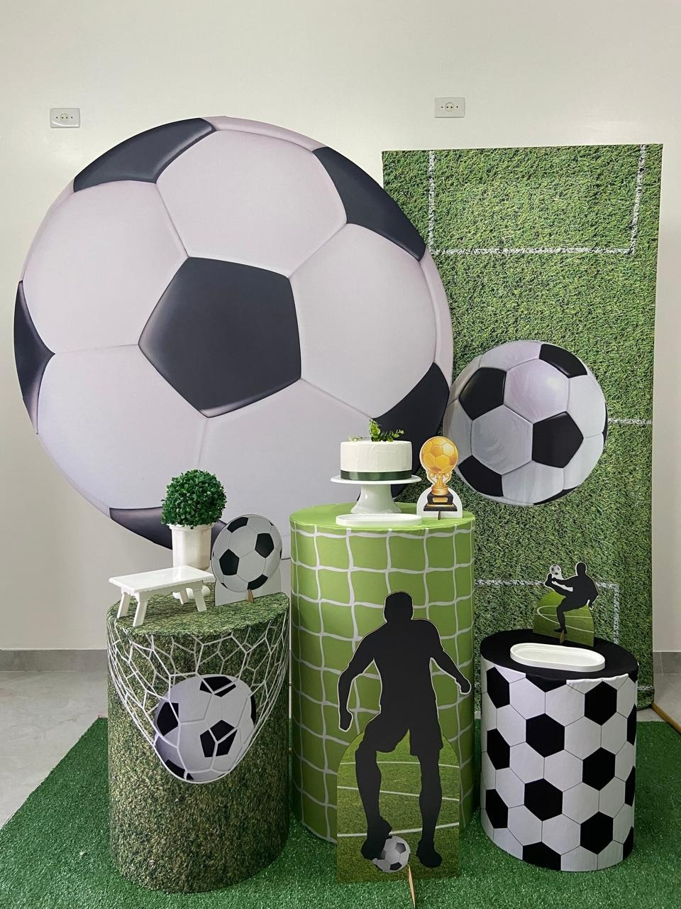   Futebol Bola Preta E Branco Kit Super  Luxo  - A FESTA E DECORAÇÃO