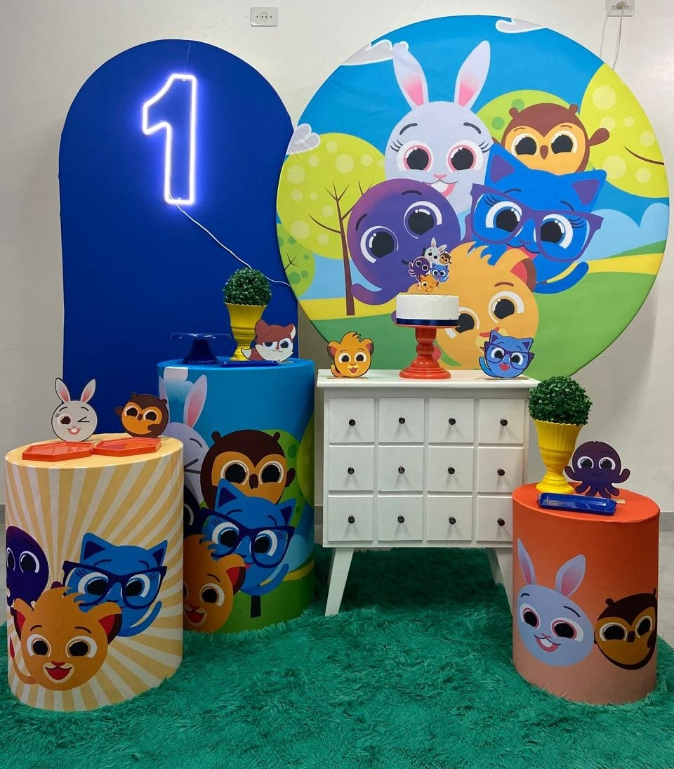  Bolo Fofos Menino Kit  Super Luxo  - A FESTA E DECORAÇÃO