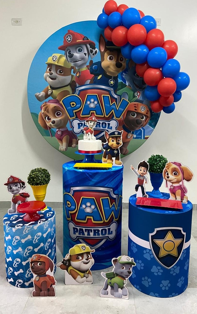 Kit Completo Com Balões  Patrulha Canina 2  - A FESTA E DECORAÇÃO