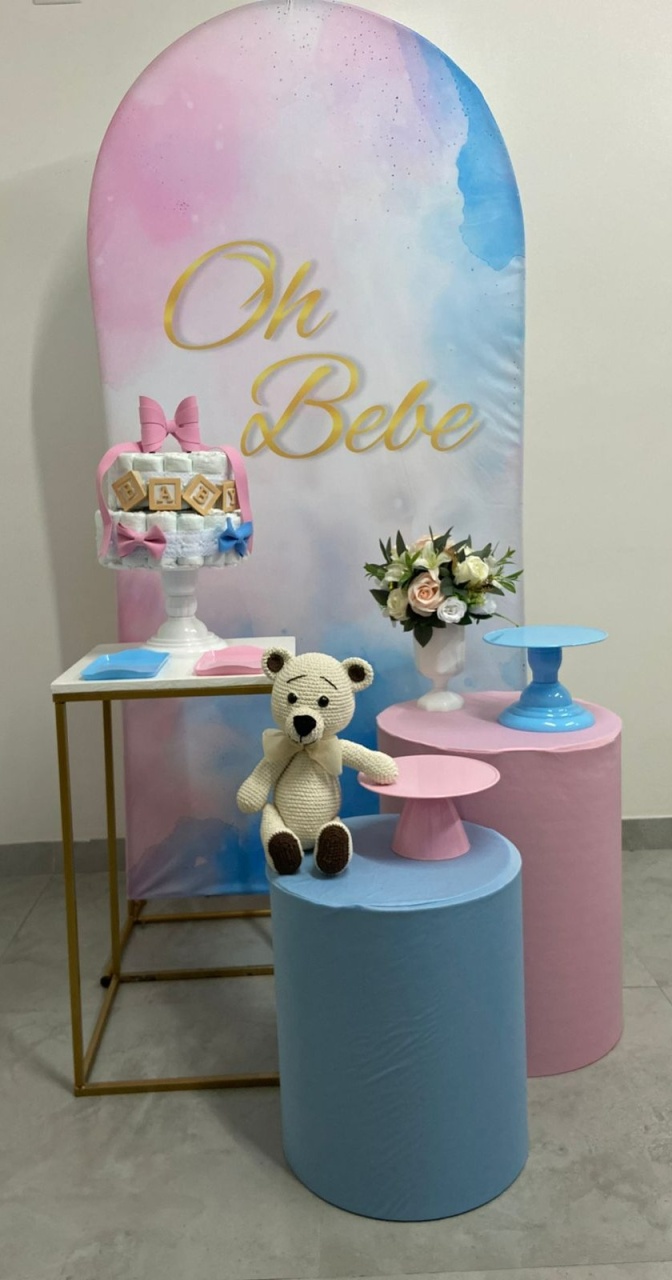 Kit Romano Oh Bebe Rosa E Azul  - A FESTA E DECORAÇÃO