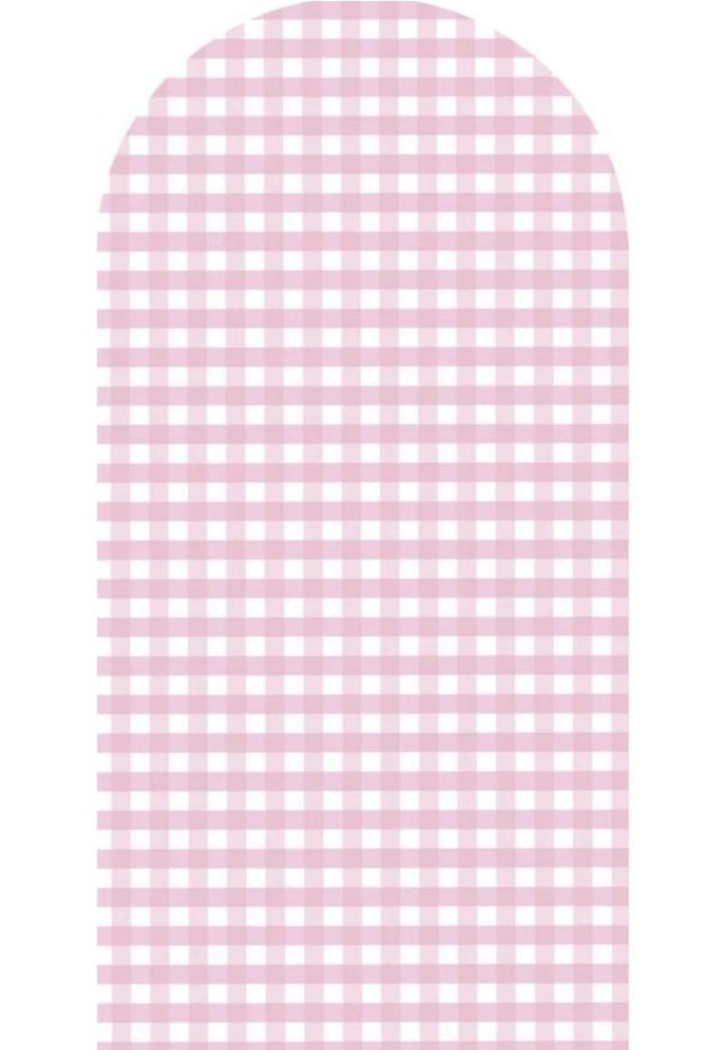 Capa Painel Romano Xadrez Rosa - A FESTA E DECORAÇÃO