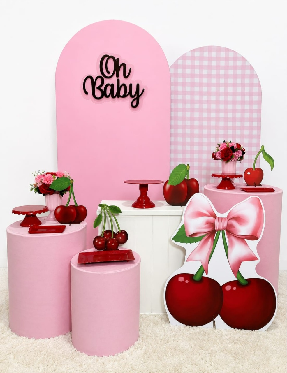 Cerejinha Romano Chá de Bebê Kit Super Luxo - A FESTA E DECORAÇÃO