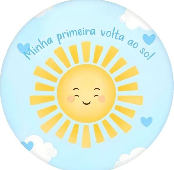 Primeira Volta Ao Sol Menino Capa 50X50  - A FESTA E DECORAÇÃO
