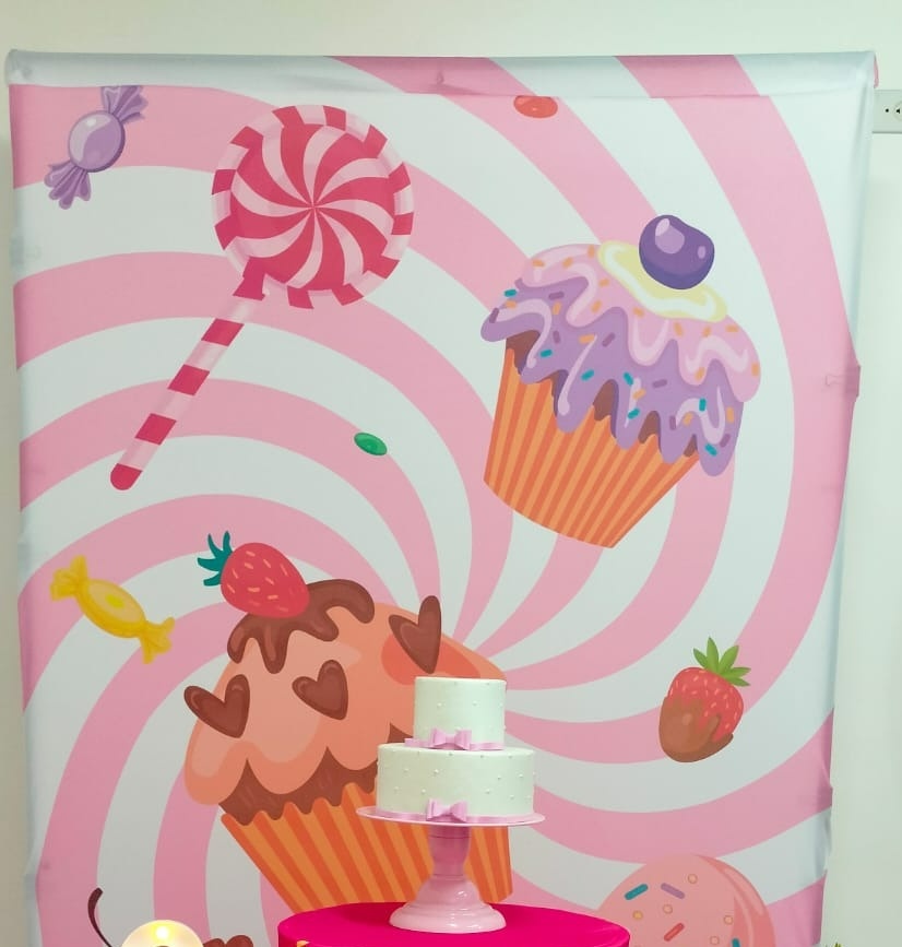  Doces Capa Para Painel Retangular  - A FESTA E DECORAÇÃO