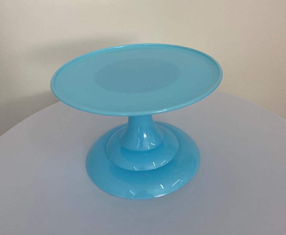 Bandeja Alta G 22Cm Azul Celeste - A FESTA E DECORAÇÃO