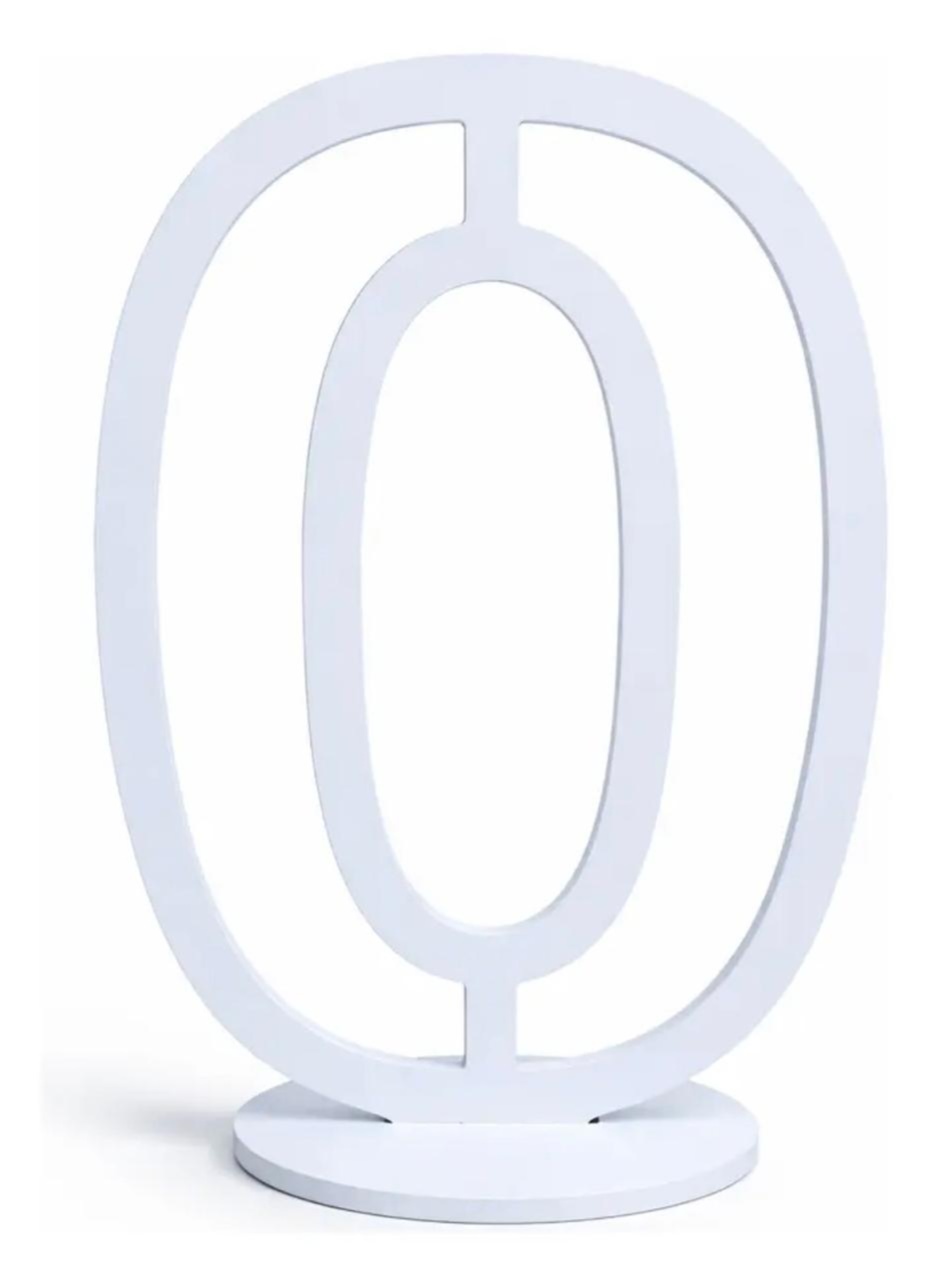 Número 0 de Chão Mdf 60Cm - A FESTA E DECORAÇÃO