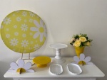 Kit Festa Na Mesa P Margaridas (Amarelo E Branco) - imagem 1