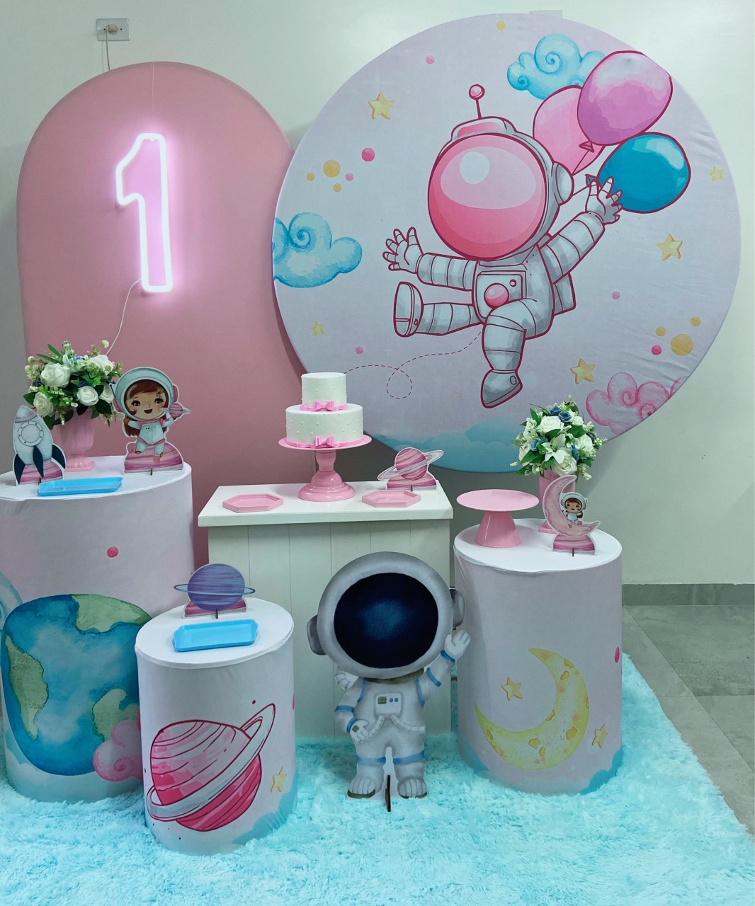 Astronauta Menina Kit   Luxo  - A FESTA E DECORAÇÃO