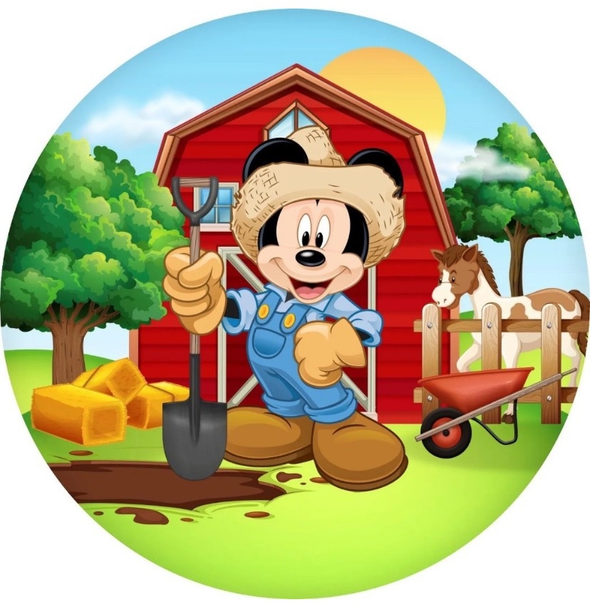 Capa 50X50  Mickey Fazendeiro - A FESTA E DECORAÇÃO
