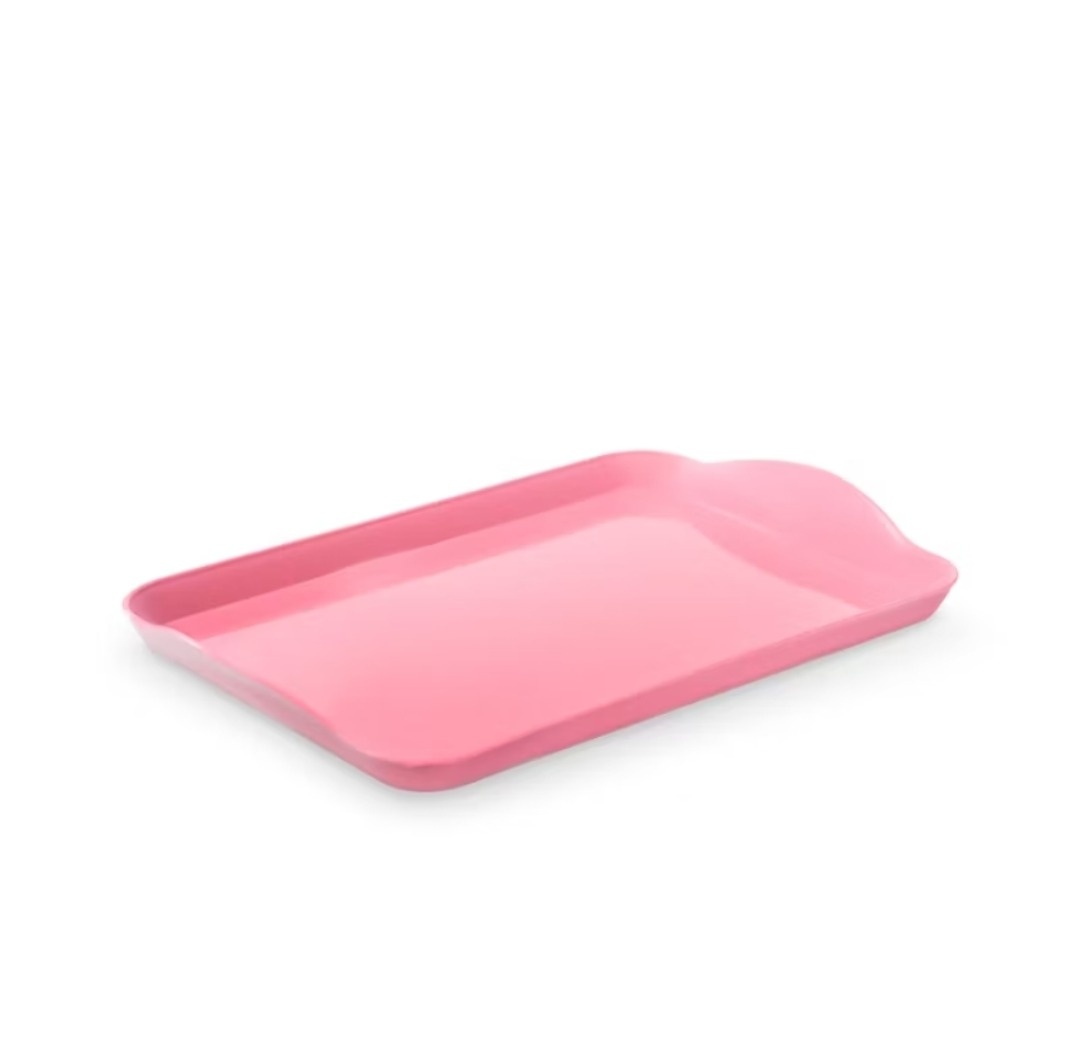 Bandeja Baixa Retangular Rosa Gloss 20X13 - A FESTA E DECORAÇÃO